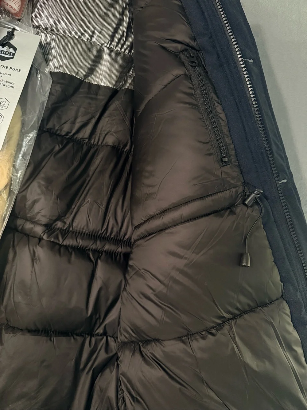 PUREMSX X4709- Men's Vegan Down Insulated Navy Jacket Parka